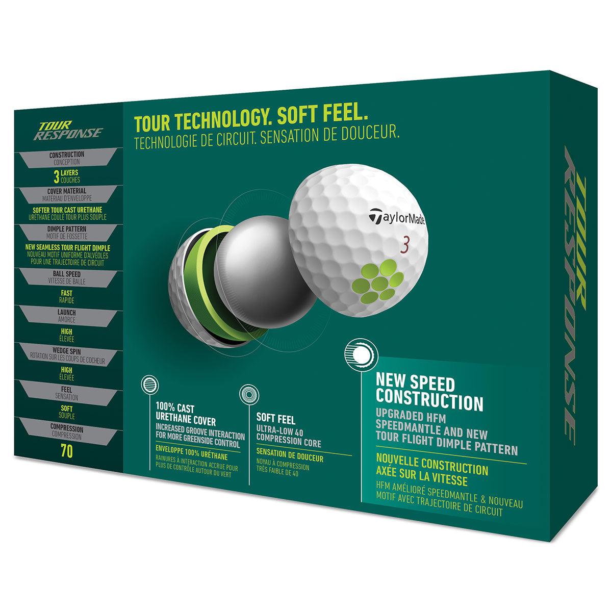 TaylorMade Tour Response Golf Balls - White / Dozen